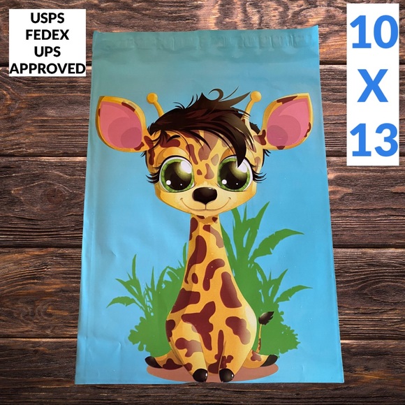 100 10x13 Baby Giraffe Poly Mailers PRICE IS FIRM - Picture 3 of 4